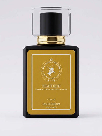 Night Oud inspired by Ombré Leather EDP 1.7 Fl Oz bottle showcasing smoky oud, soft rose, and deep incense notes.
