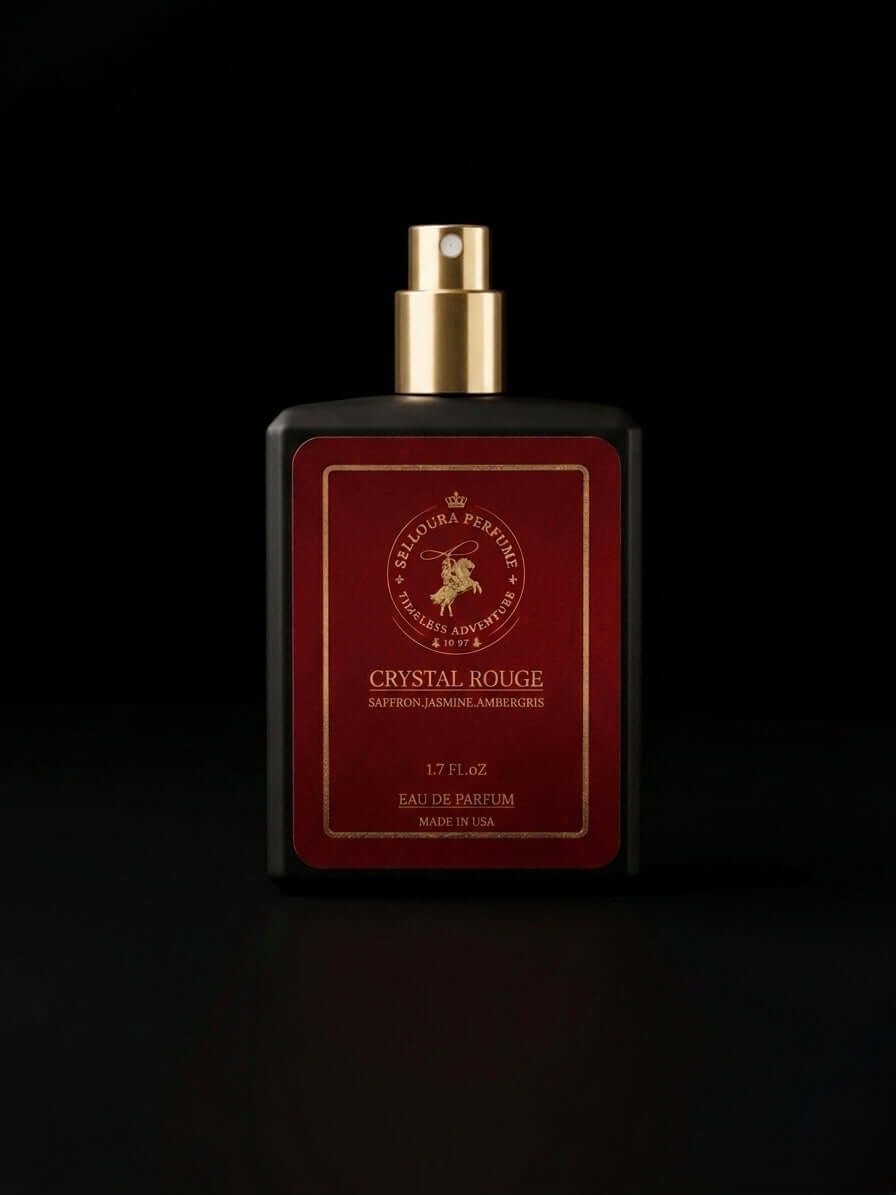 Crystal Rouge Inspired by 540 fragrance bottle on a dark background, showcasing its captivating aroma.