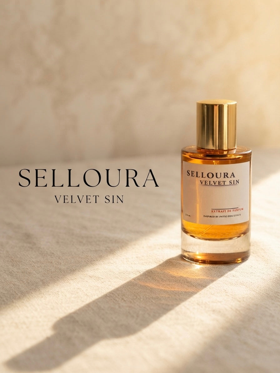 Selloura Velvet Sin Extrait de Parfum – Rum, Tobacco & Sandalwood Fragrance, Inspired by Side Effect